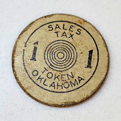 Oklahoma sales tax token - tax,